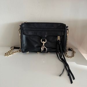 Rebecca Minkoff Black Leather MAC Crossbody Bag